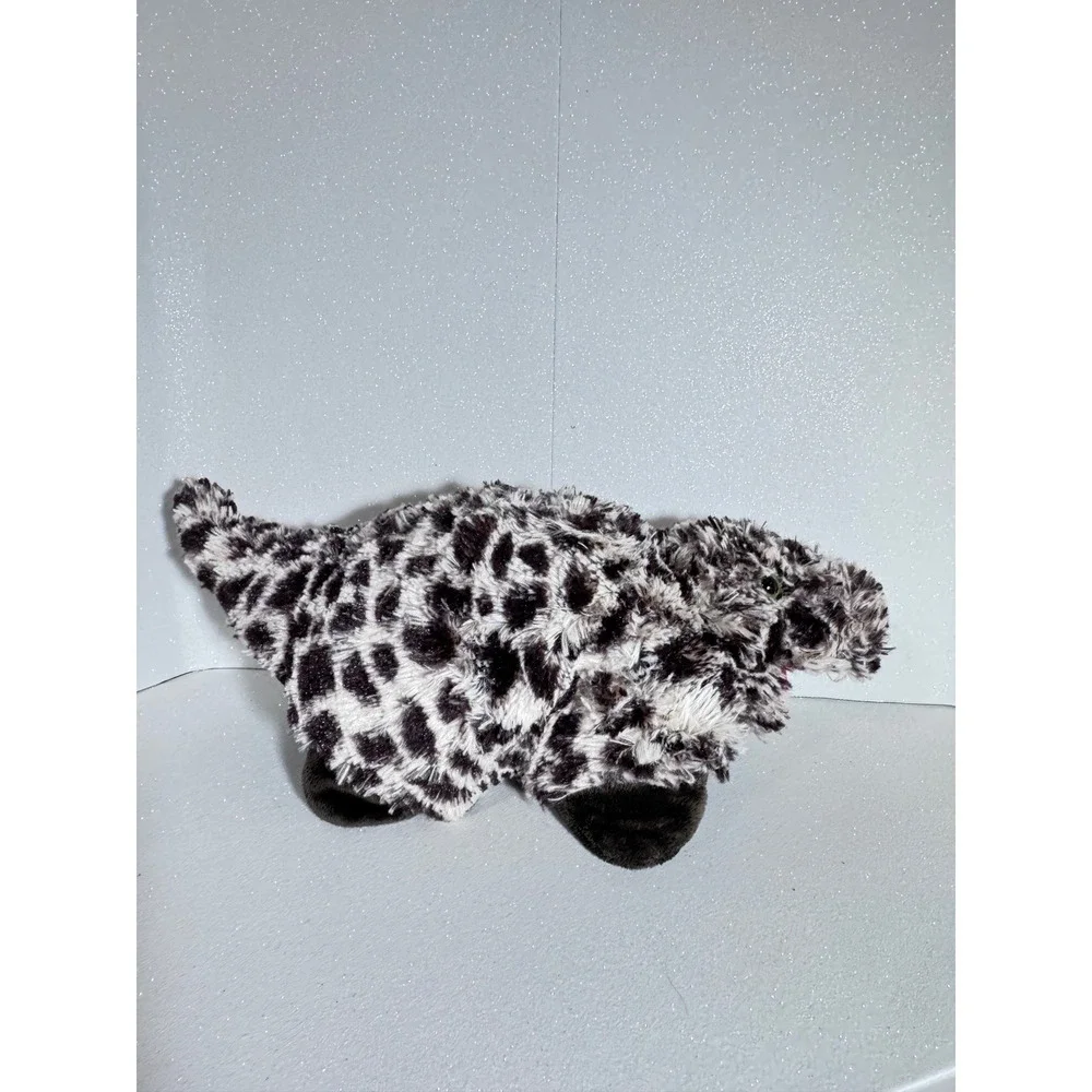 Pillow Pets Pee-Wees Dinosaur Plush Black White Spotted Spotted 11 inch Small